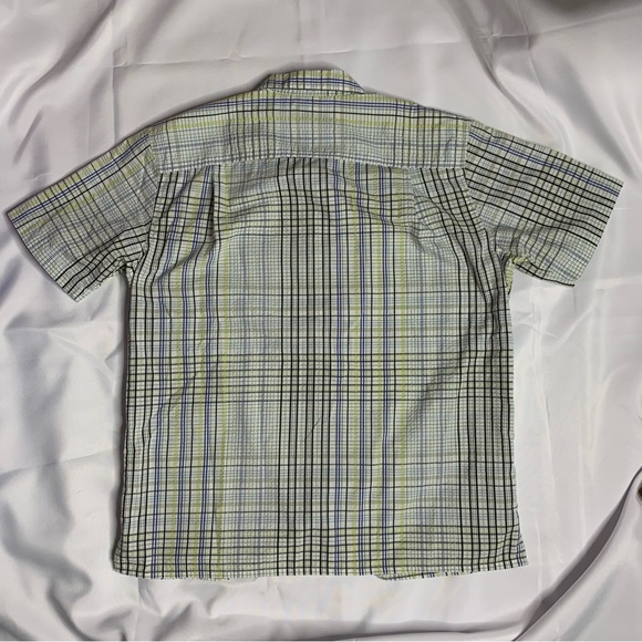 Patagonia White Plaid Short Sleeve Button Down Size: Large - Picture 2 of 5